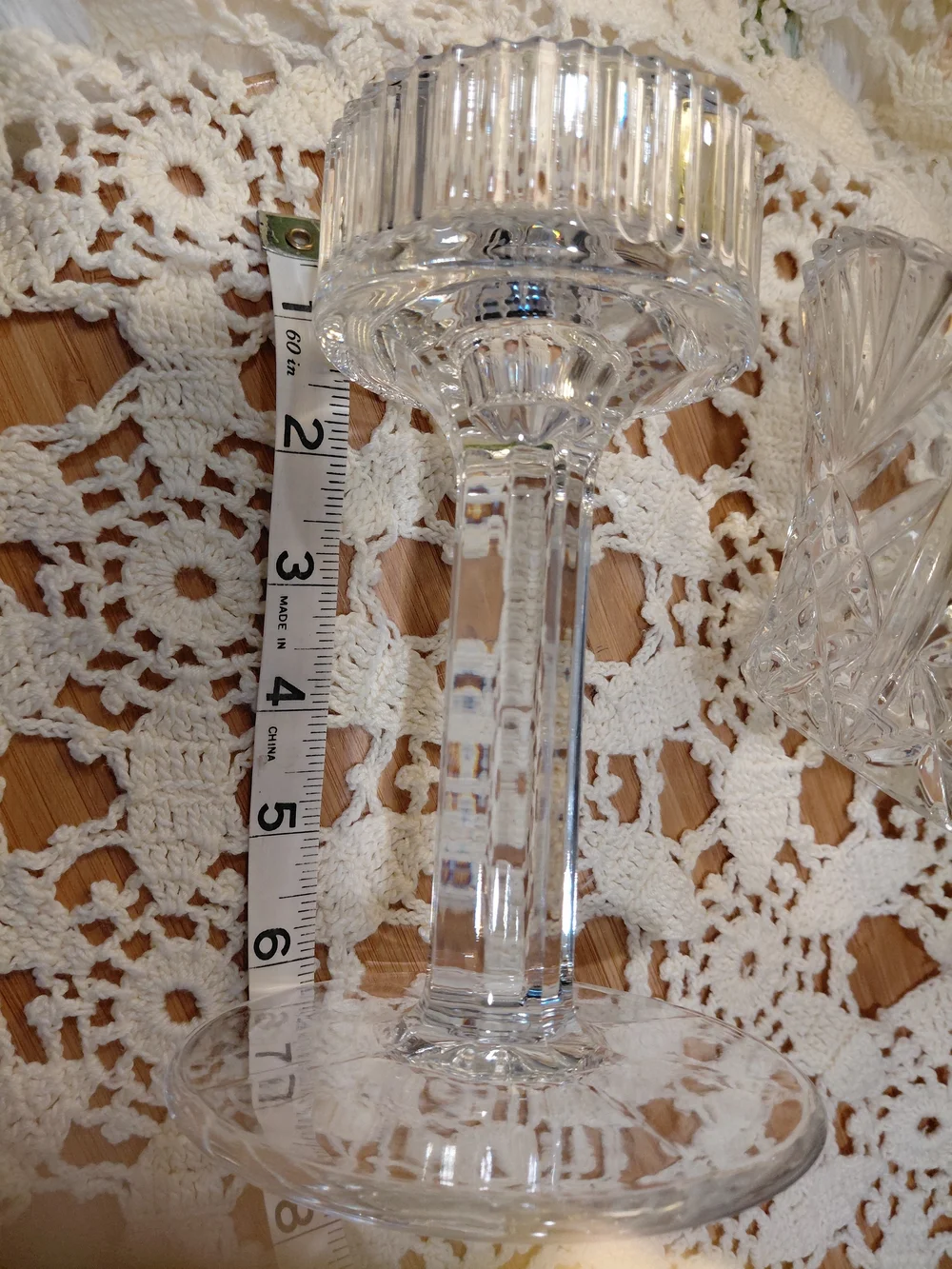 Vintage Shannon Crystal By Godinger Clear Cut Crystal Mini Lamp- Fairy Lamp 2pc